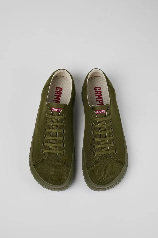 Men Peu Roda Green Textile Basket Camper Sneakers Men Peu Roda Green Textile Basket Camper Sneakers