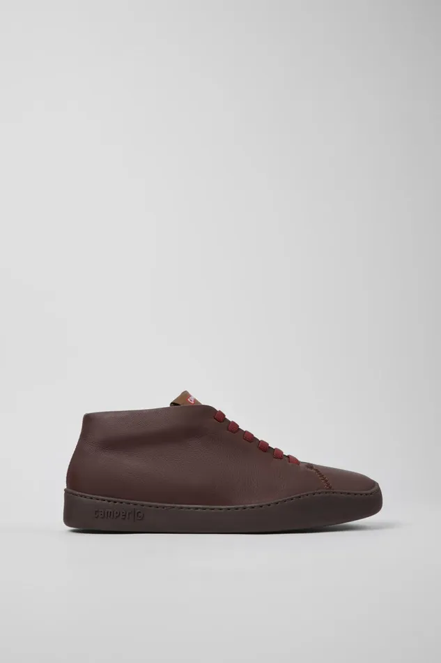 Men Peu Touring Brown Leather Sneakers Camper Ankle Boots Men Peu Touring Brown Leather Sneakers Camper Ankle Boots