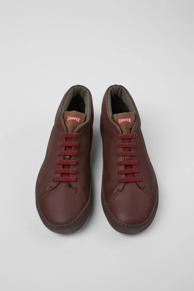 Men Peu Touring Brown Leather Sneakers Camper Ankle Boots Men Peu Touring Brown Leather Sneakers Camper Ankle Boots