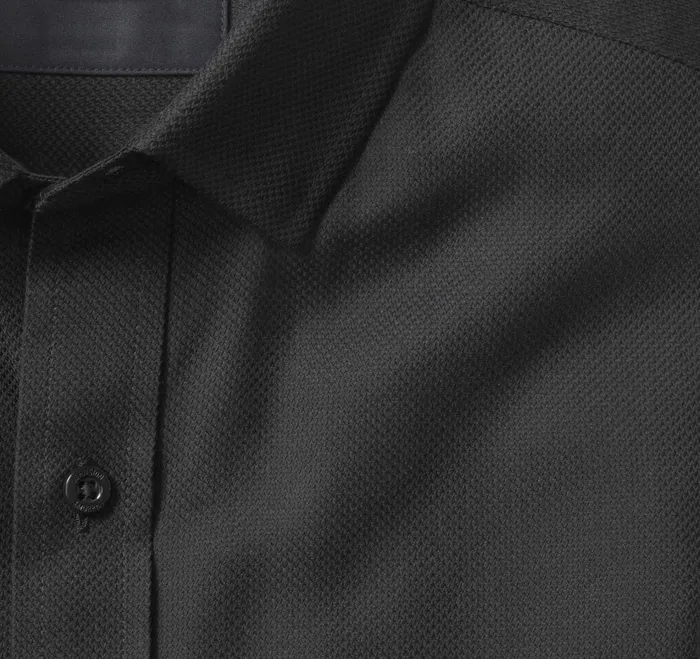 Men Premium Cotton Shirts Black Birdseye JohnstonandMurphy Shirts