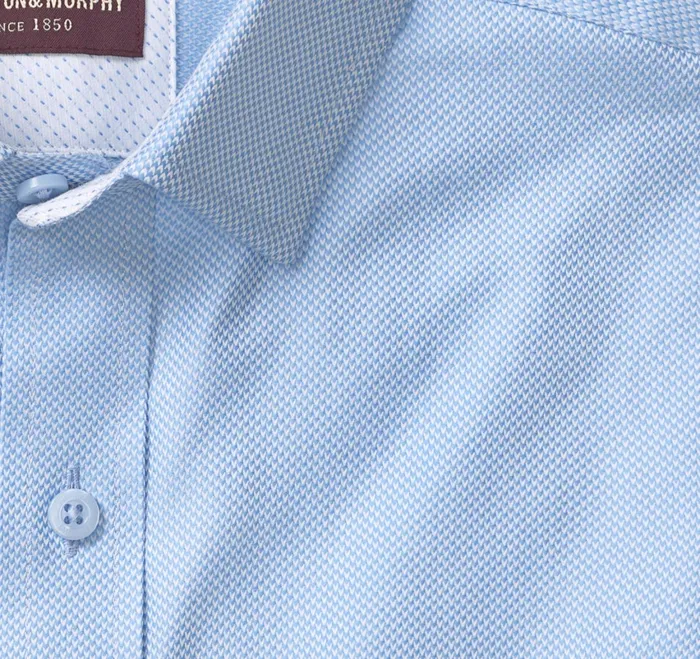 Men Premium Cotton Shirts Blue Solid Birdseye JohnstonandMurphy Shirts Men Premium Cotton Shirts Blue Solid Birdseye JohnstonandMurphy Shirts