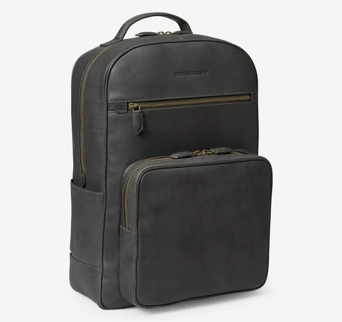 Men Rhodes Backpack Black Full Grain JohnstonandMurphy Backpacks and Briefcases Men Rhodes Backpack Black Full Grain JohnstonandMurphy Backpacks and Briefcases