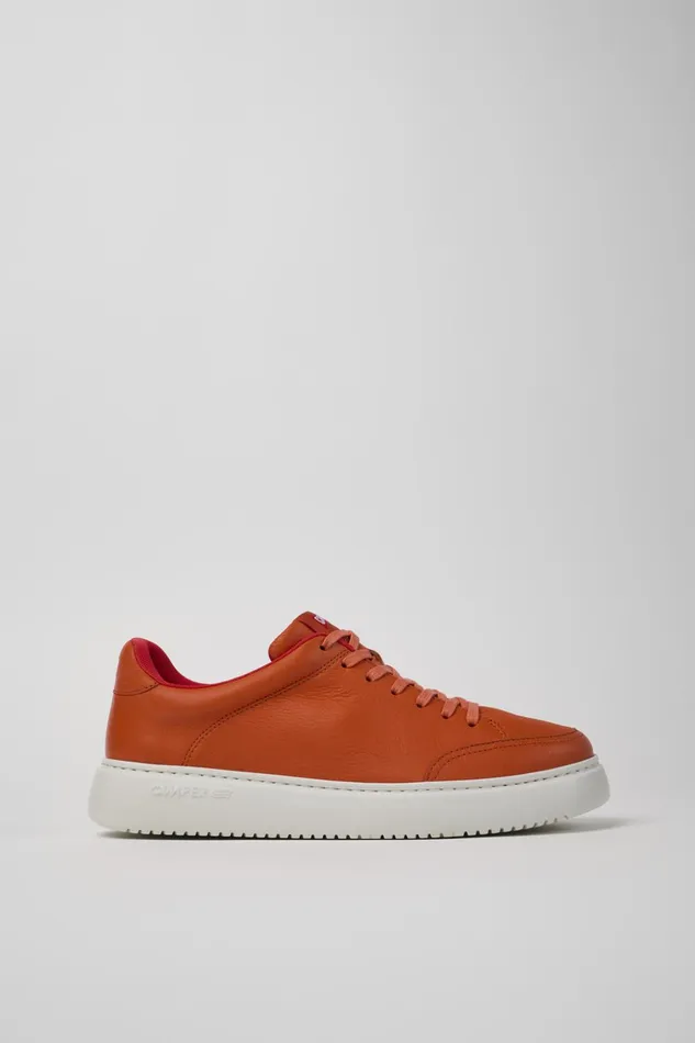 Men Runner K21 Orange Leather Sneakers Camper Sneakers Men Runner K21 Orange Leather Sneakers Camper Sneakers