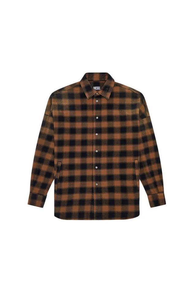 Men SLimoPkt Blackbrown Diesel Shirts Men SLimoPkt Blackbrown Diesel Shirts