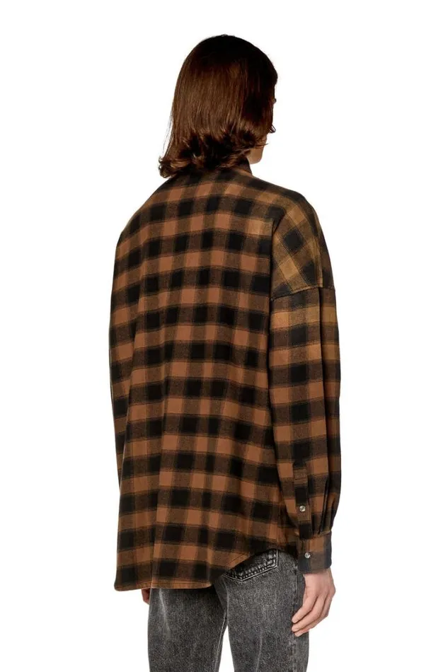 Men SLimoPkt Blackbrown Diesel Shirts Men SLimoPkt Blackbrown Diesel Shirts