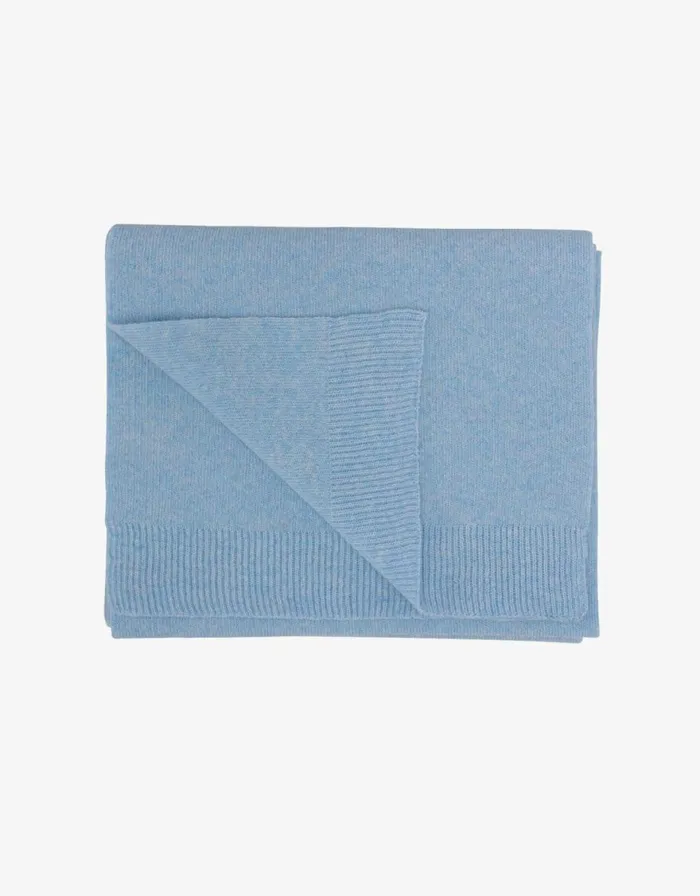 Men Scarves Colorful Standard Merino Wool Scarf Stone Blue