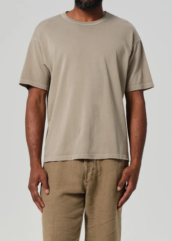 Men Shirts Citizens Of Humanity Box Tee In Pelican