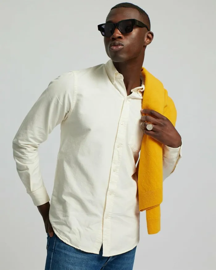 Men Shirts Colorful Standard Organic Button Down Shirt Sandstone Orange