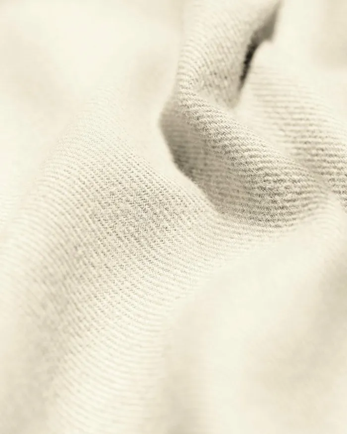 Men Shirts Colorful Standard Organic Flannel Shirt Ivory White