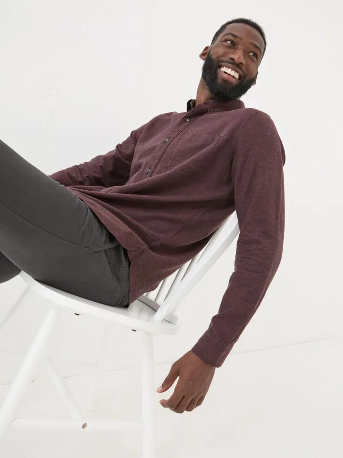 Men Shirts Fat Face Burgundy Red Long Sleeve Oxlow Plain 100 Cotton Shirt Men Shirts Fat Face Burgundy Red Long Sleeve Oxlow Plain 100 Cotton Shirt