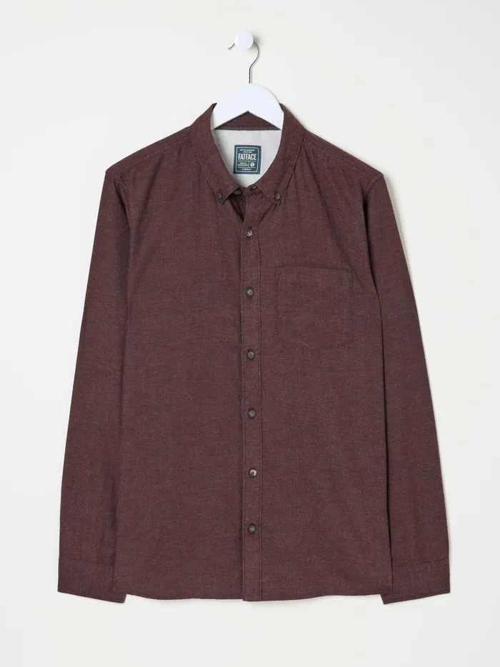 Men Shirts Fat Face Burgundy Red Long Sleeve Oxlow Plain 100 Cotton Shirt Men Shirts Fat Face Burgundy Red Long Sleeve Oxlow Plain 100 Cotton Shirt