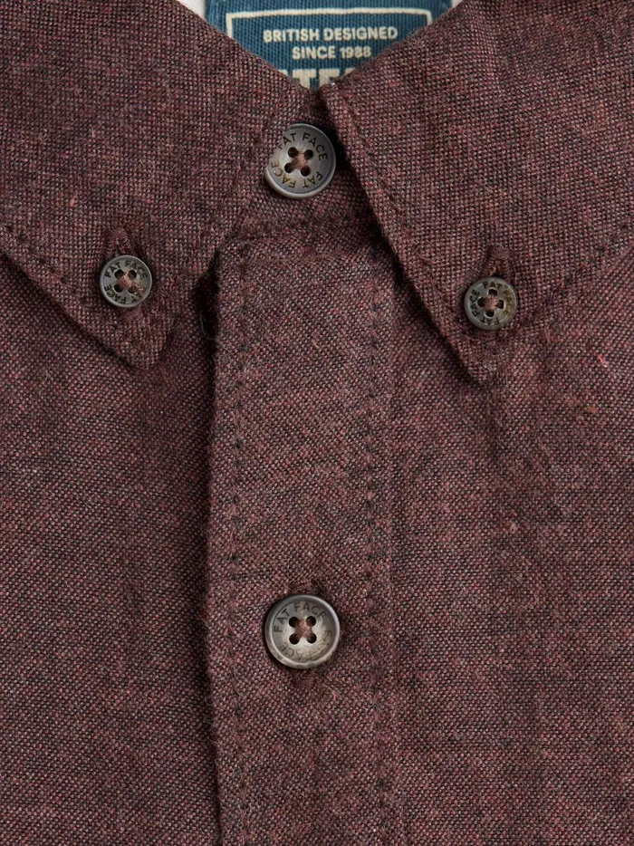 Men Shirts Fat Face Burgundy Red Long Sleeve Oxlow Plain 100 Cotton Shirt Men Shirts Fat Face Burgundy Red Long Sleeve Oxlow Plain 100 Cotton Shirt