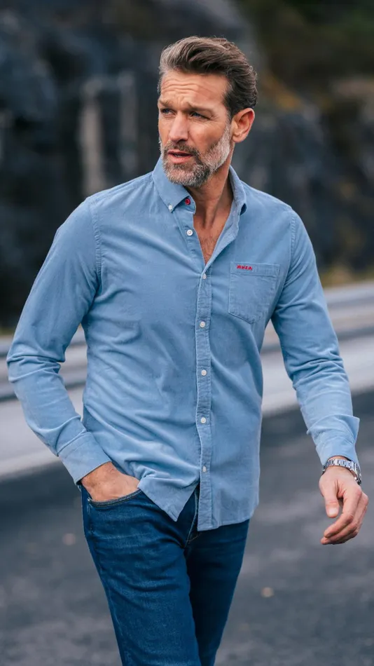 Men Shirts NZA New Zealand Auckland Blue Stretch Cotton Shirt 8211 Brave Blue Men Shirts NZA New Zealand Auckland Blue Stretch Cotton Shirt 8211 Brave Blue