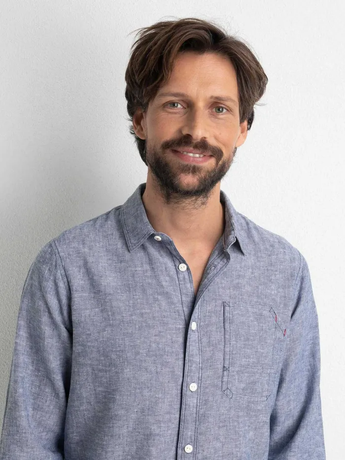 Men Shirts Petrol Industries Linen Shirt Faded Indigo