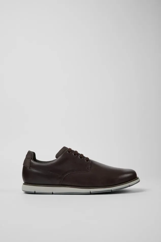 Men Smith Brown Leather Shoes Camper Casual Shoes Men Smith Brown Leather Shoes Camper Casual Shoes