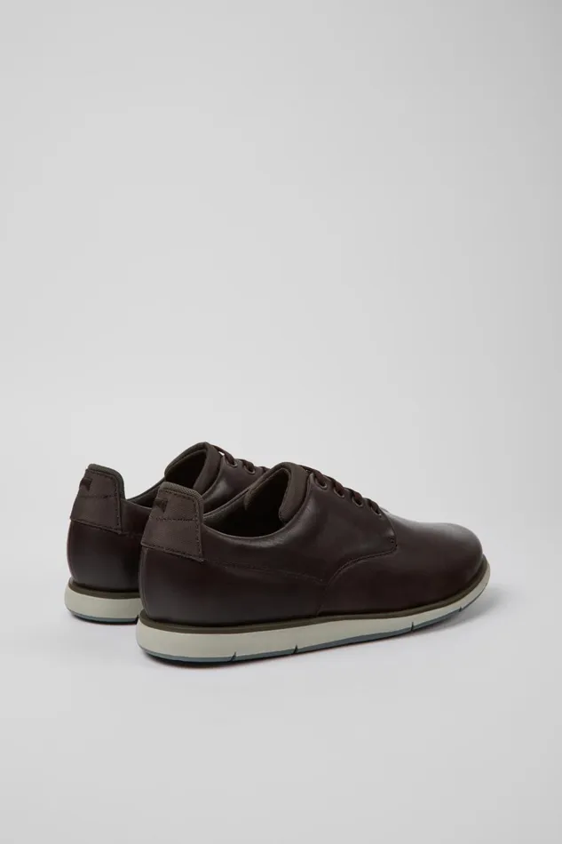Men Smith Brown Leather Shoes Camper Casual Shoes Men Smith Brown Leather Shoes Camper Casual Shoes