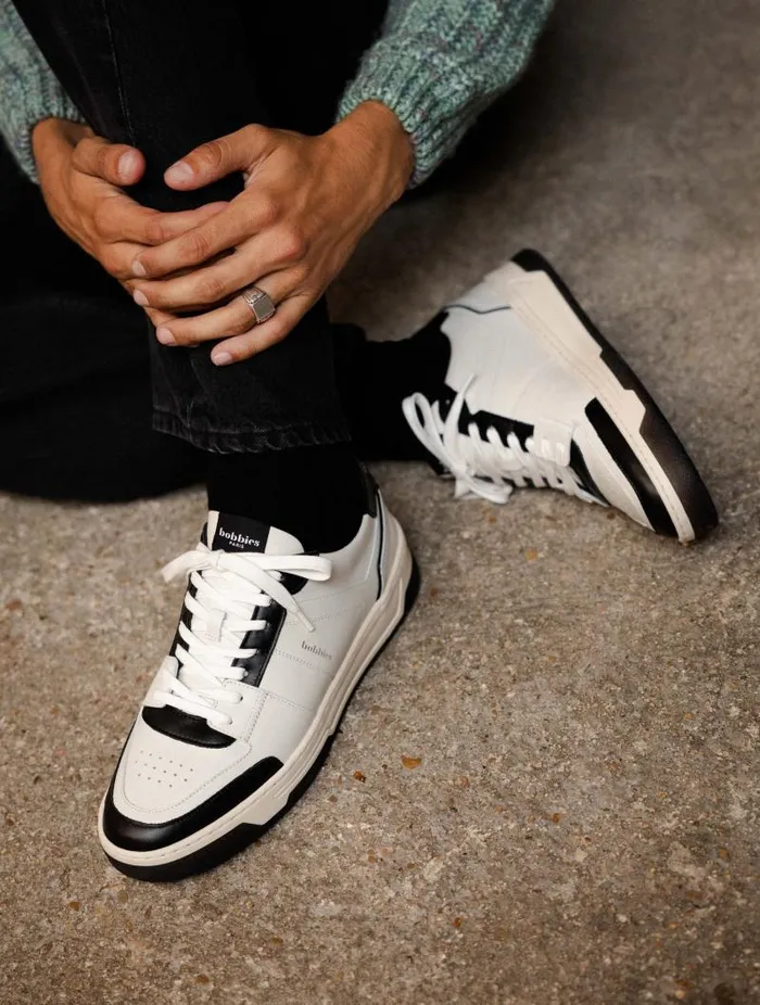 Men Sneakers Bobbies Cyrus Off White and Deep Black