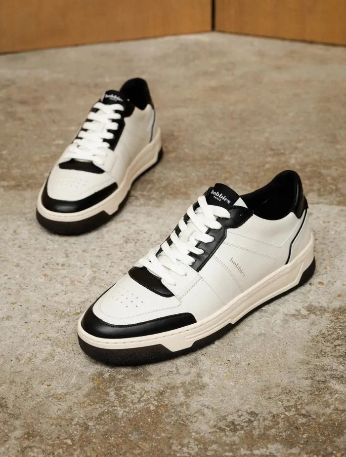 Men Sneakers Bobbies Cyrus Off White and Deep Black Men Sneakers Bobbies Cyrus Off White and Deep Black
