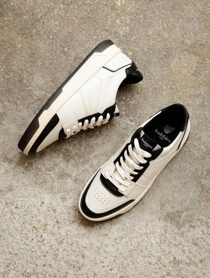 Men Sneakers Bobbies Cyrus Off White and Deep Black Men Sneakers Bobbies Cyrus Off White and Deep Black