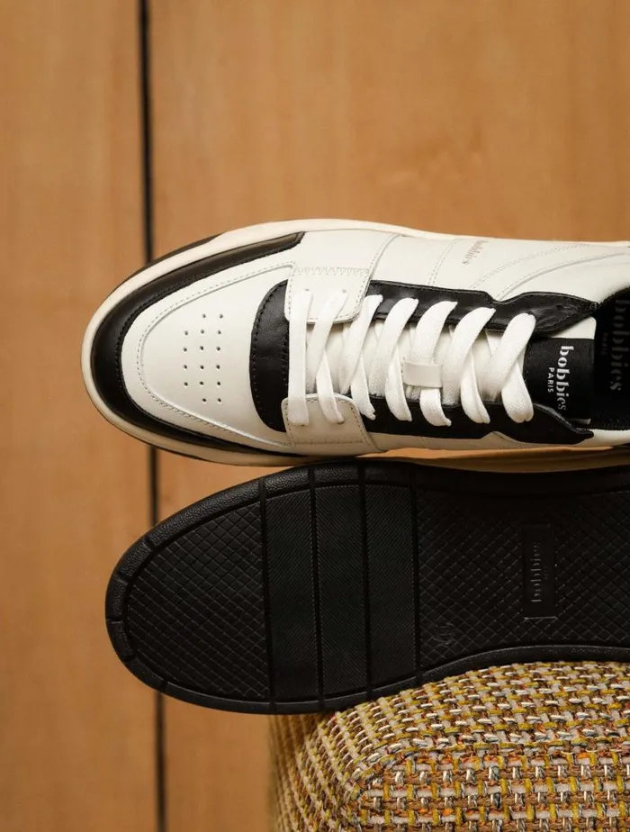 Men Sneakers Bobbies Cyrus Off White and Deep Black Men Sneakers Bobbies Cyrus Off White and Deep Black