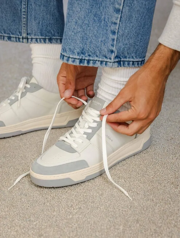 Men Sneakers Bobbies Cyrus Off White and Frosty Blue Men Sneakers Bobbies Cyrus Off White and Frosty Blue