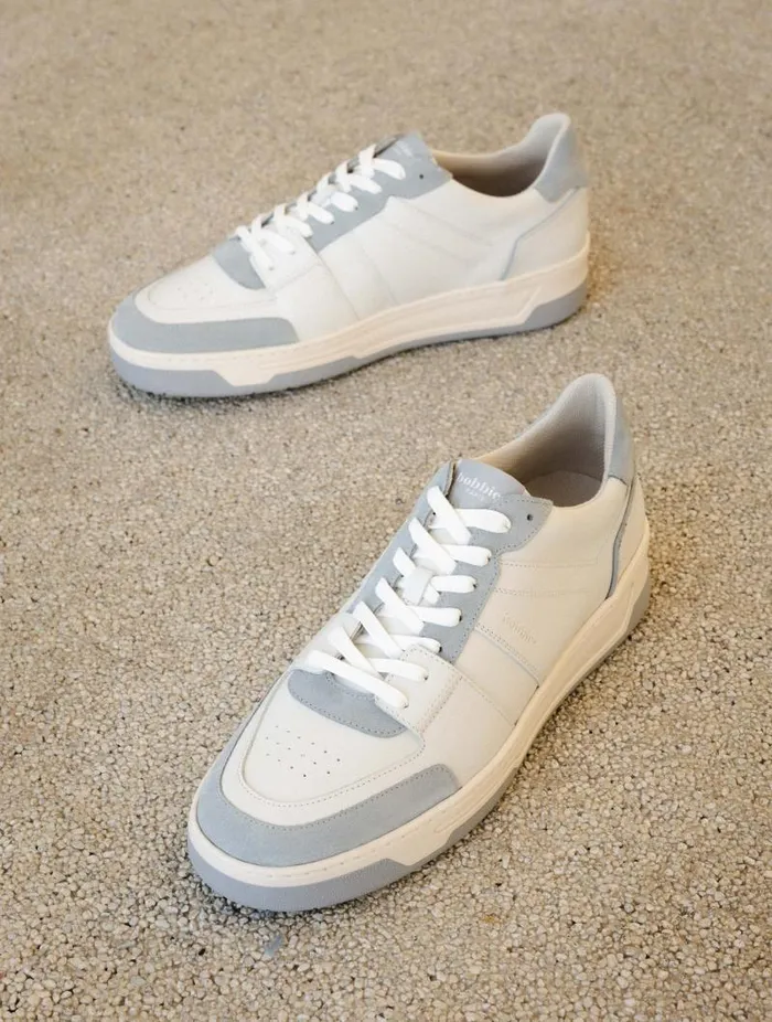 Men Sneakers Bobbies Cyrus Off White and Frosty Blue Men Sneakers Bobbies Cyrus Off White and Frosty Blue