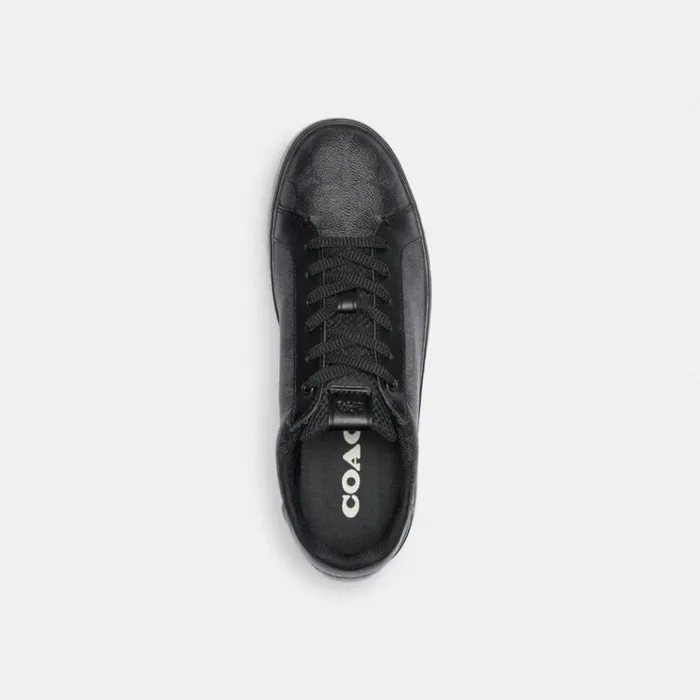 Men Sneakers Coach Lowline Low Top Sneaker In Signature Canvas Charcoal