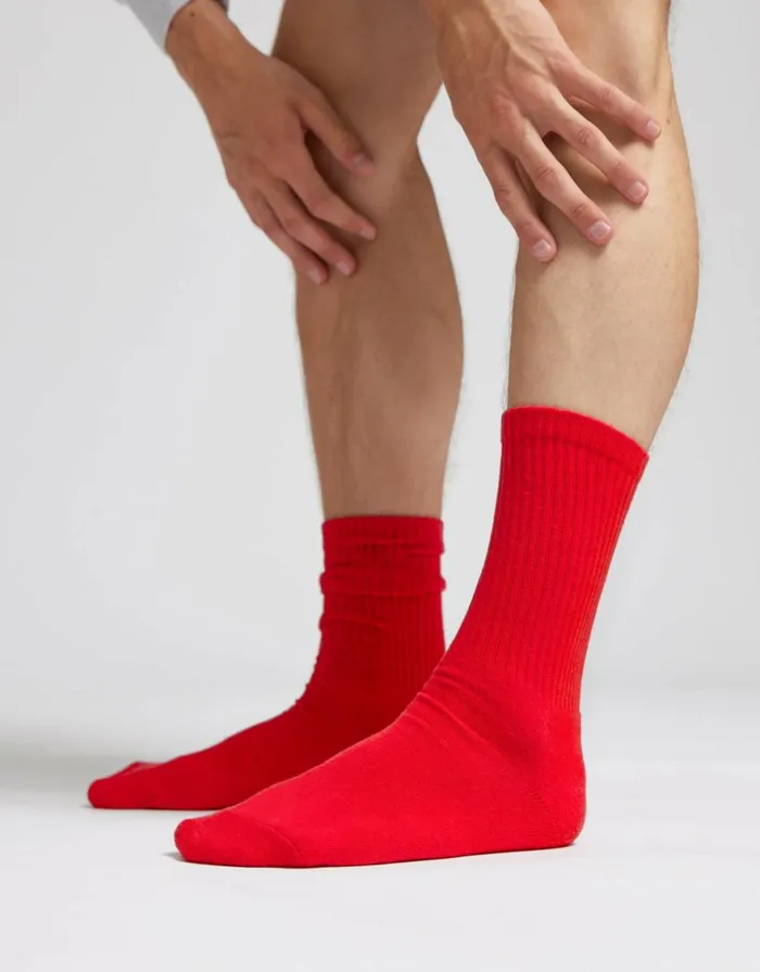 Men Socks and Colorful Standard Organic Active Sock Petrol Blue