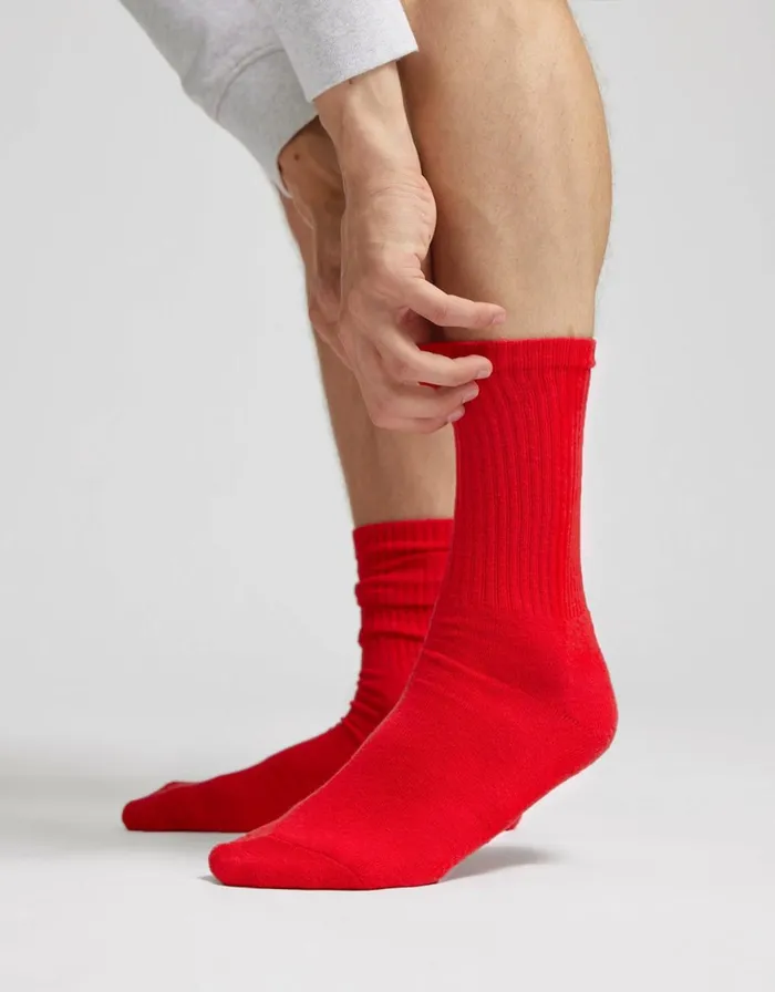 Men Socks and Colorful Standard Organic Active Sock Petrol Blue