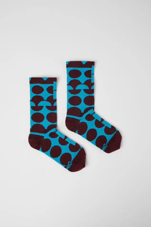 Men Sox Socks Burgundy And Blue Socks Camper Socks