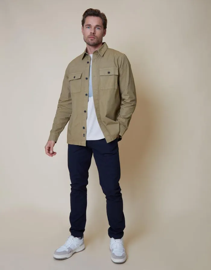 Men Stone Lightweight Shacket Threadbare Shirts Men Stone Lightweight Shacket Threadbare Shirts