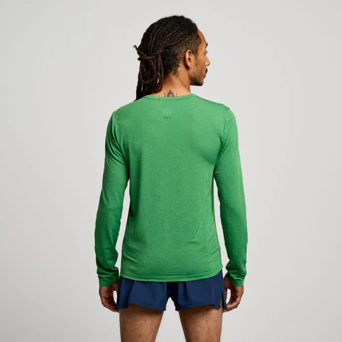 Men Stopwatch Long Sleeve Juniper Heather Saucony Tops