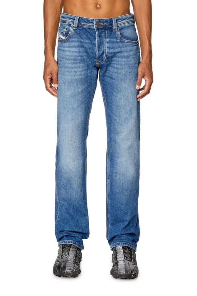 Men Straight Jeans 1985 Larkee 0enat Medium Blue Diesel Straight Men Straight Jeans 1985 Larkee 0enat Medium Blue Diesel Straight