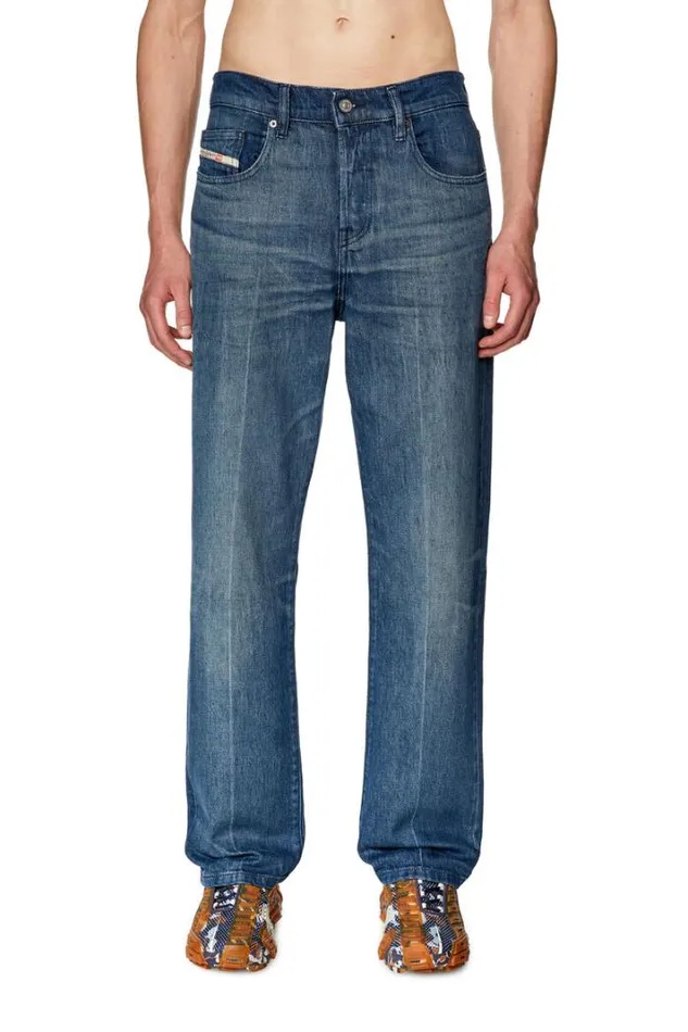 Men Straight Jeans 2020 DViker 0enam Medium Blue Diesel Straight Men Straight Jeans 2020 DViker 0enam Medium Blue Diesel Straight