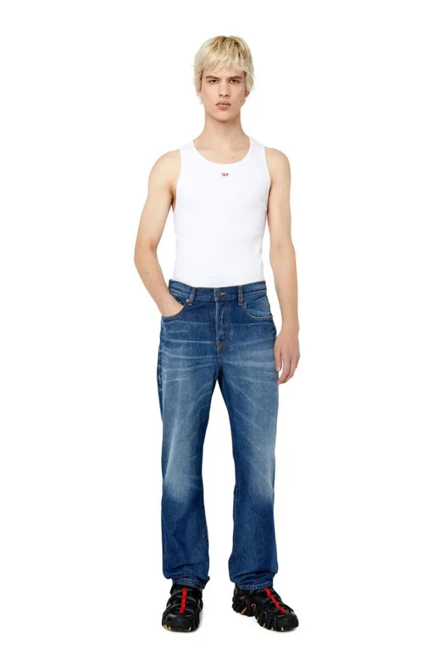 Men Straight Jeans 2020 DViker E9b85 Dark Blue Diesel Straight
