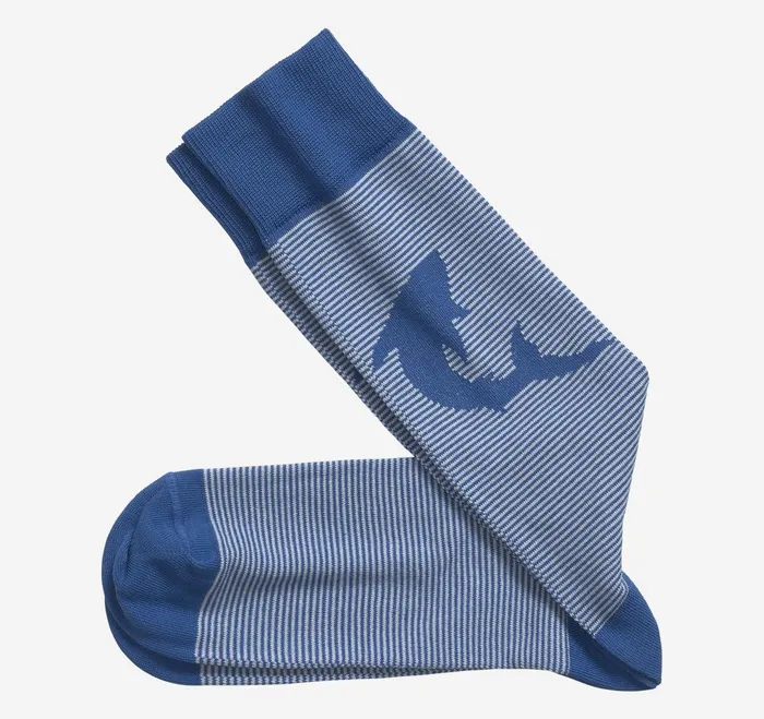 Men Striped Socks Blue Shark JohnstonandMurphy Socks