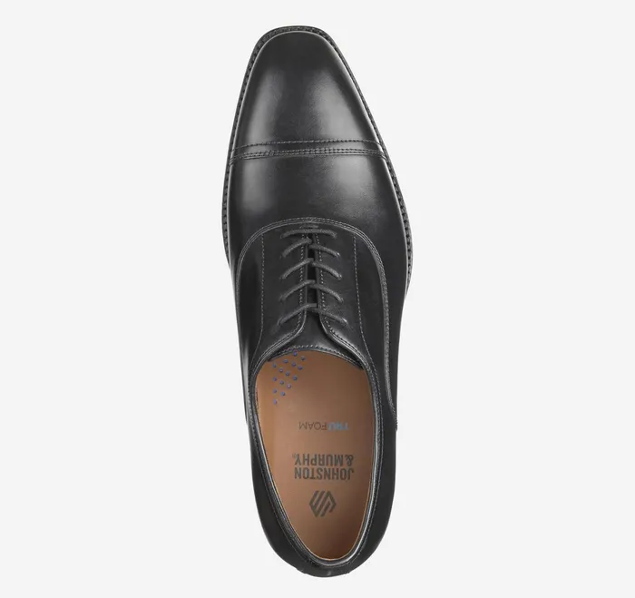 Men Sullivan Cap Toe Black Italian Calfskin JohnstonandMurphy Dress Shoes Men Sullivan Cap Toe Black Italian Calfskin JohnstonandMurphy Dress Shoes