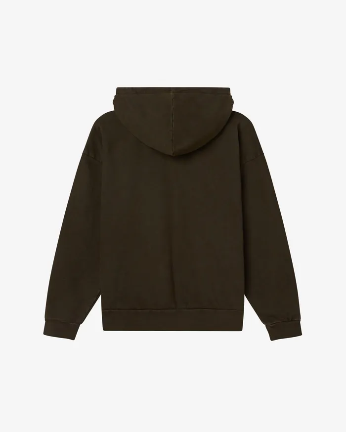 Men SWEATSHIRTS OBEY Clothing LOWERCASE PIGMENT ZIP HOOD Pigment Rosin