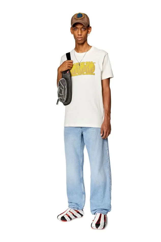 Men TDiegorL10 White Diesel Tshirts