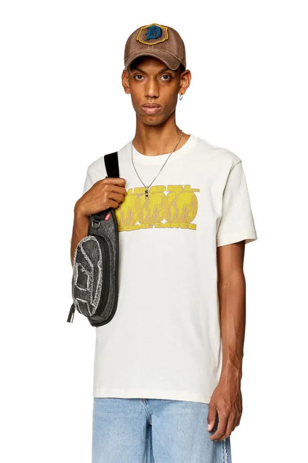 Men TDiegorL10 White Diesel Tshirts Men TDiegorL10 White Diesel Tshirts