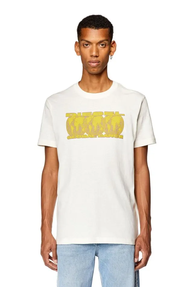 Men TDiegorL10 White Diesel Tshirts Men TDiegorL10 White Diesel Tshirts
