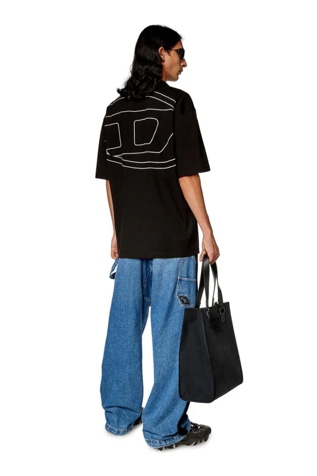 Men TVortMegovalD Black Diesel Tshirts
