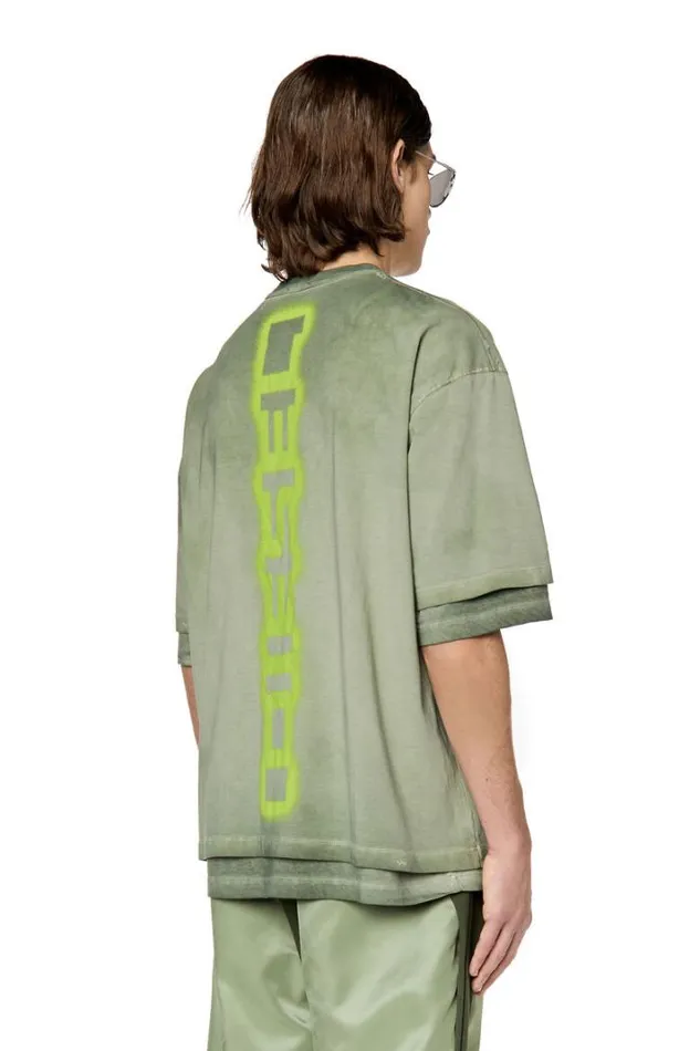 Men TWasy Green Diesel Tshirts Men TWasy Green Diesel Tshirts