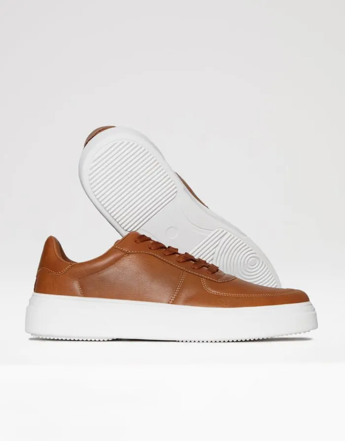 Men Tan Retro Raised Sole Casual Trainers Threadbare Trainers Men Tan Retro Raised Sole Casual Trainers Threadbare Trainers