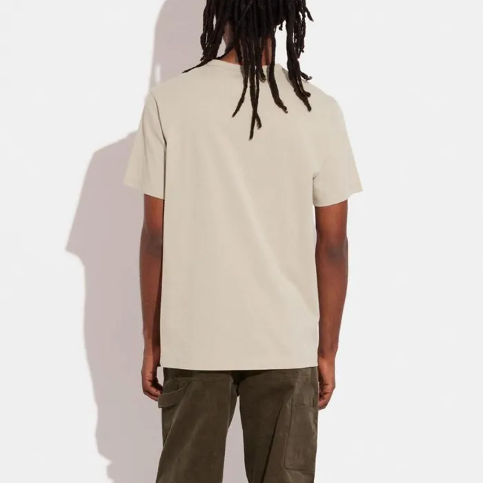 Men Tops and Bottoms Coach Rexy T Shirt Chalk