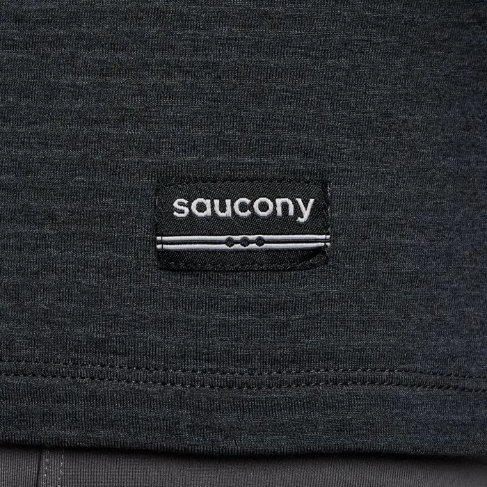 Men Triumph 3d 12 Zip Black Heather Saucony Tops