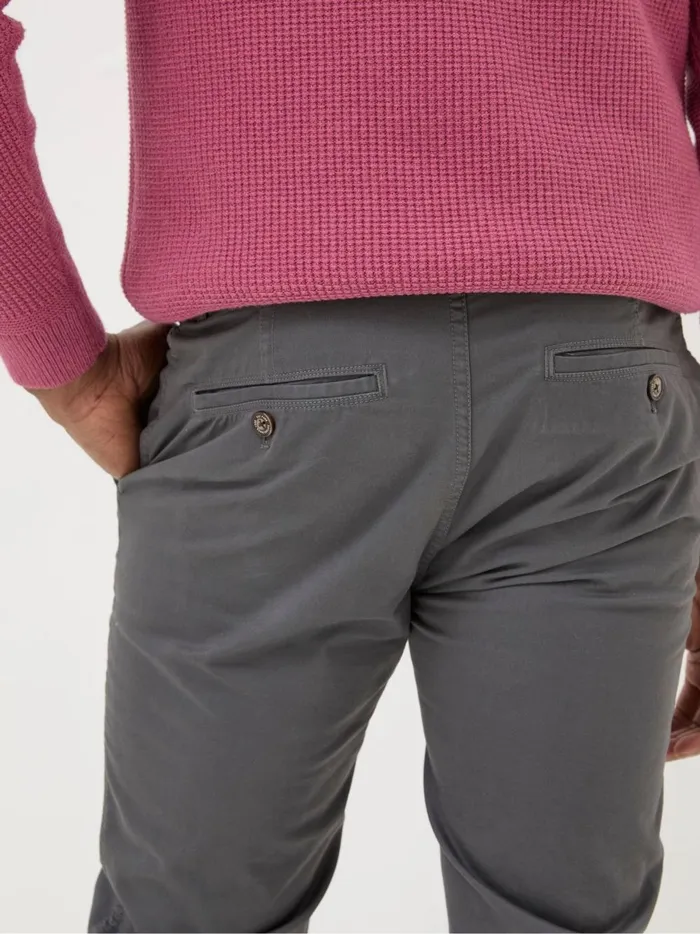 Men Trousers and Chinos Fat Face Grey Charcoal Slim Heyshott Chinos