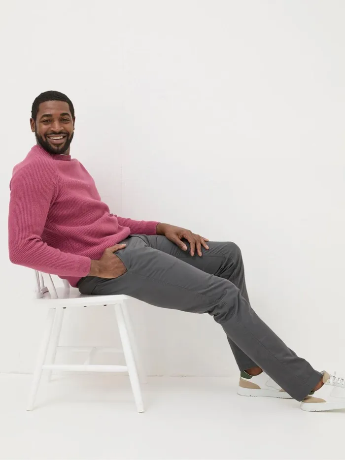 Men Trousers and Chinos Fat Face Grey Charcoal Slim Heyshott Chinos