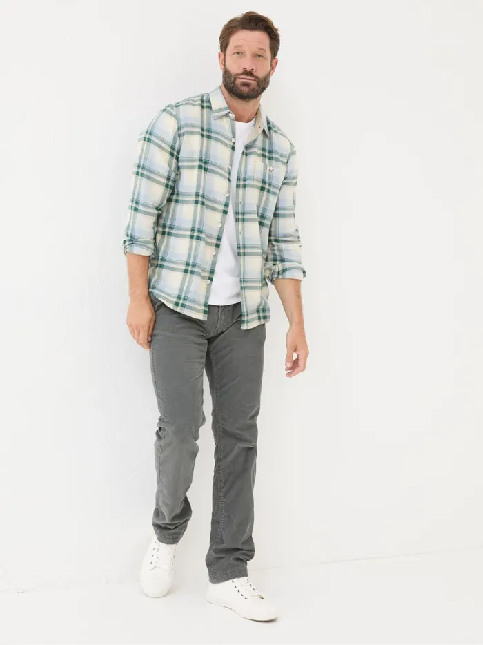 Men Trousers and Chinos Fat Face Grey Straight Cord Trousers