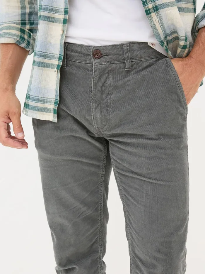 Men Trousers and Chinos Fat Face Grey Straight Cord Trousers